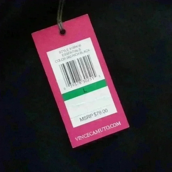 *** NWT*** VINCE CAMUTO ESSENTIALS RICH BLACK GOLD ZIPPER SKIRT SIZE L - Picture 5 of 10